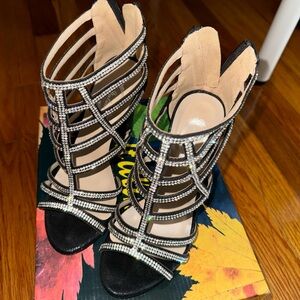 Sparkly black heels